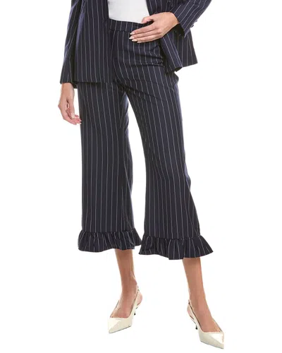 Flora Bea Nyc Ahoy Ruffle Pants In Blue