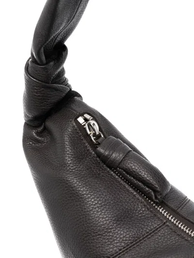 Lemaire Cross-body Bag With Adjustable Strap And Textured Finish In Black