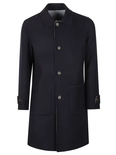 Eleventy Reversible Coat With Back Vent Detail In Black