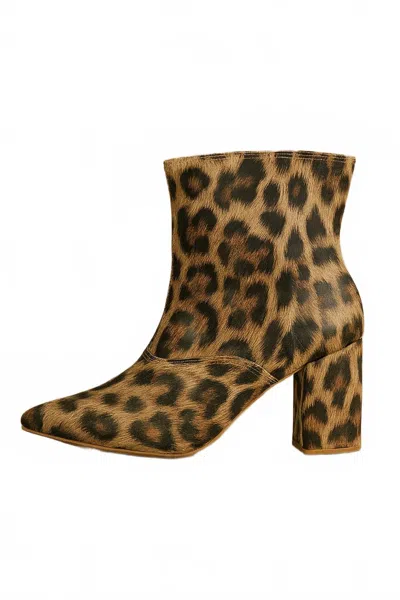 Everglades Women's Luxe Block Heel Ankle Boots In Leopard In Animal Print