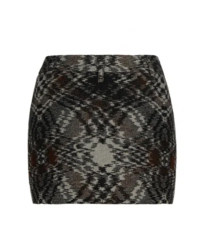 Missoni Embroidered Wool Blend Mini Skirt In Multi