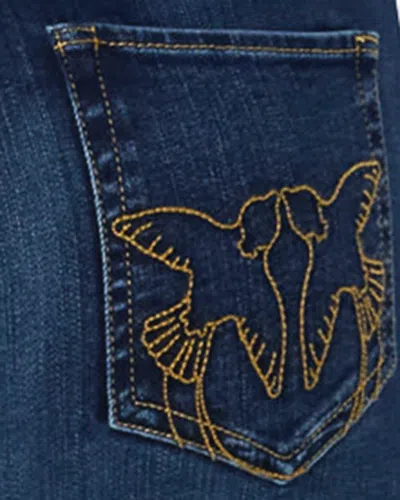 Pinko Power Stretch Denim Flared Jeans In Blue