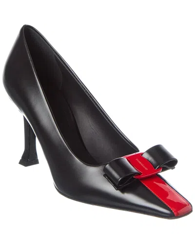 Ferragamo Siwar Leather Pump In Black
