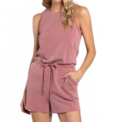 Thread & Supply Joey Sleeveless Romper In Slate Rose In Pink