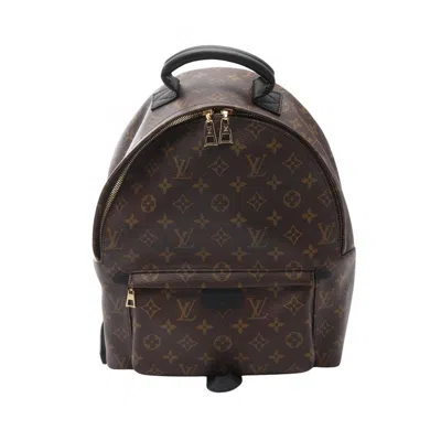 Pre-owned Louis Vuitton Brown Coated Canvas Leather Backpack ()