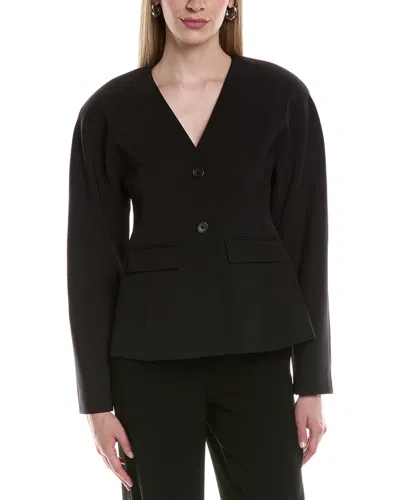 Kenneth Cole Rounded Shoulder Jacket In Black