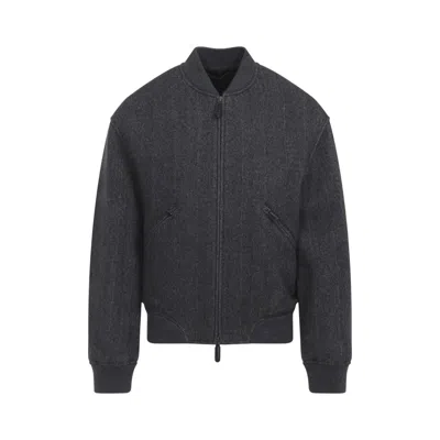Giorgio Armani Mens Excalibur Herringbone Relaxed-fit Cashmere Jacket In Gray