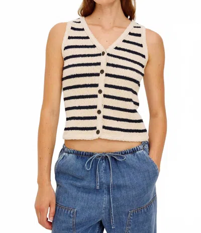 Rails Sade Stripe Vest In Ivory Navy Stripe In Multi