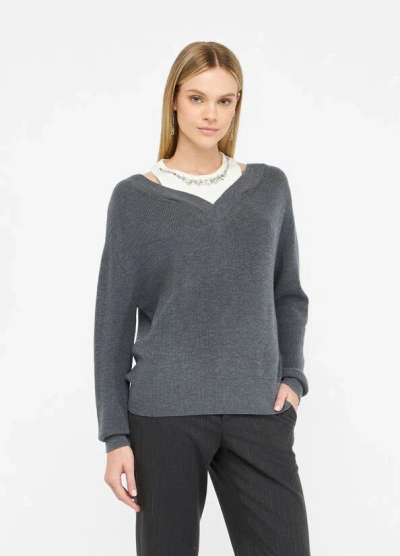 Liu •jo Women's Knitwear Liu Jo Mf5126 Ma85q 03738 In Gray