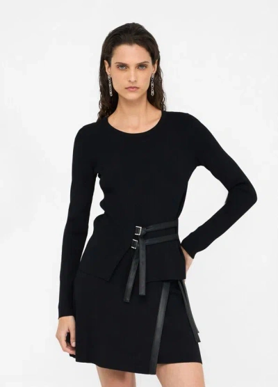 Liu •jo Women's Knitwear Liu Jo Mf5042 Ms55n 22222 In Black