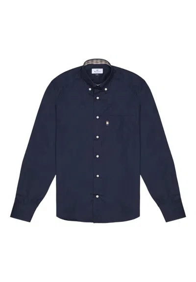 Aquascutum Shirt Man  A005 Sh004 11 Navy In Blue