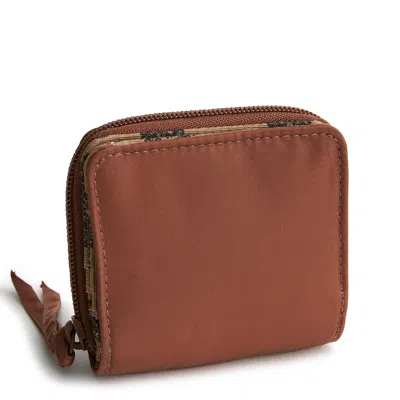 Vera Bradley Outlet Nylon Small Zip-around Wallet In Brown