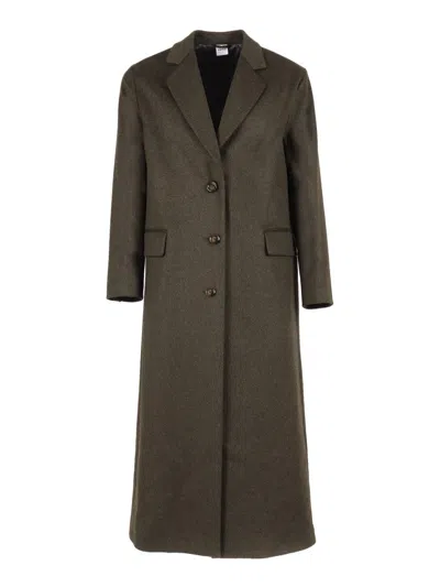 Aspesi Mid-length Tailored Coat With Structured Collar In Multi