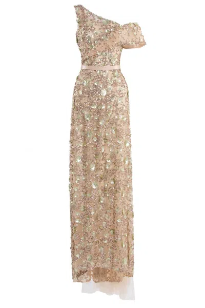 Saiid Kobeisy Sequinned Tulle Gown In Gold