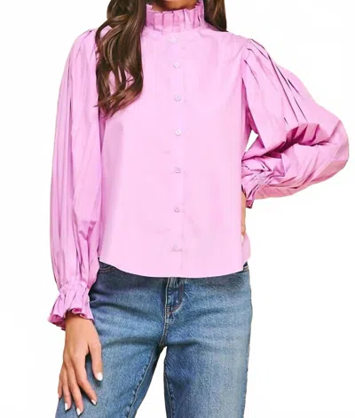 Pinch Blushing Belle Blouse In Purple In Pink