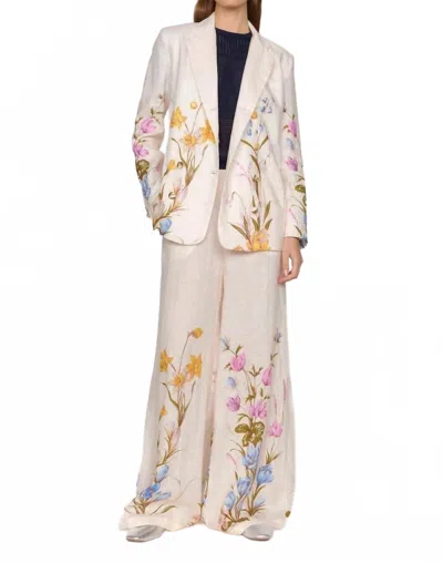 Christy Lynn Emilia Floral Blazer With Tie In Botanic Bliss In Multi