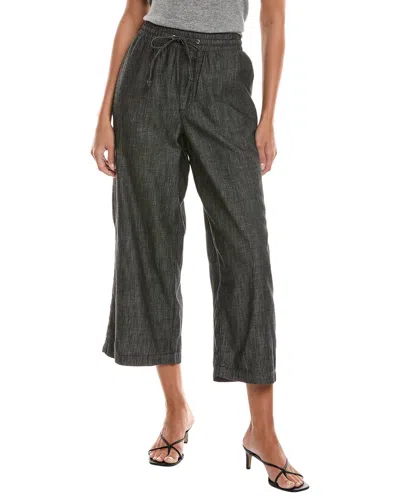 Nydj Black Rinse Petite Jayne Pull On Wide Leg Ankle Jean In Black