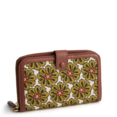 Vera Bradley Outlet Oxford Canvas Large Tab Wallet In Green
