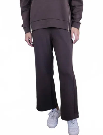 P.cill Tru Side Binding Wide Leg Pants In Cocoa In Multi