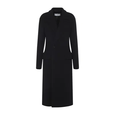 Phoebe Philo Classic Double-breasted Coat In Wool And Cashmere In Black
