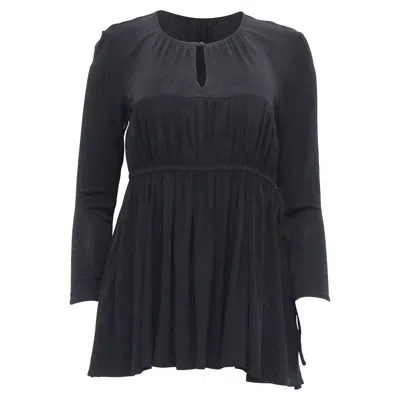 Co Ruched Blouse In Black Visse In Black