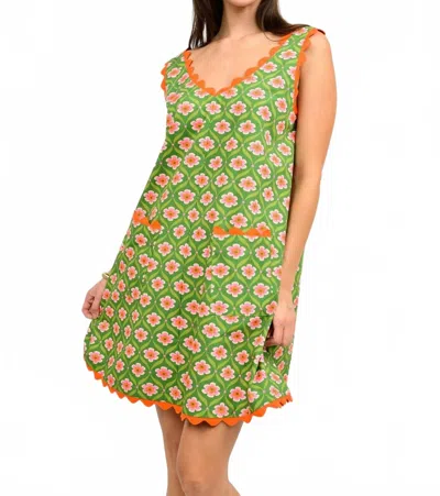 Uncle Frank Women's Flowering Waves Dress In Green In Green