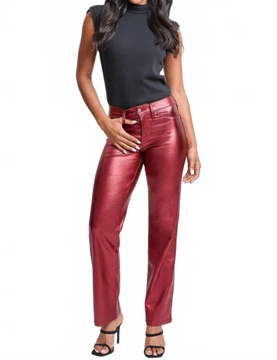 Ymi High-rise Hyperstretch Pant In Red Wine In Red