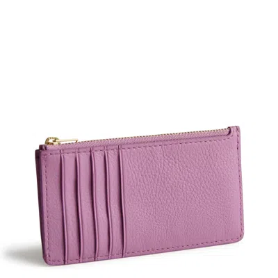 Vera Bradley Outlet Leather Linear Card Case In Pink