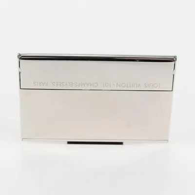 Pre-owned Louis Vuitton Coin Card Holder Silver Metal Wallet  ()
