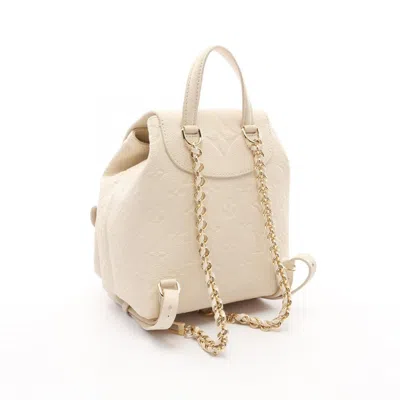 Pre-owned Louis Vuitton Cream White Monogram Empreinte Leather Backpack ()