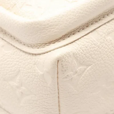 Pre-owned Louis Vuitton Cream White Monogram Empreinte Leather Backpack ()