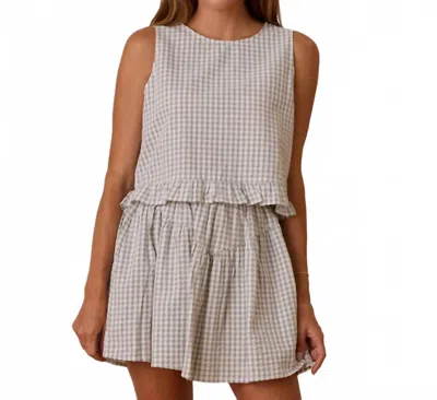 Rylee + Cru Oceanside Sleeveless Cropped Top In Eucalyptus In Multi