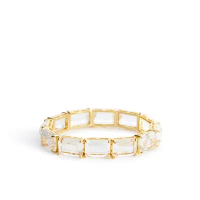 Vera Bradley Outlet 14k Gold Plated Full Stone Stretch Bracelet In Gold
