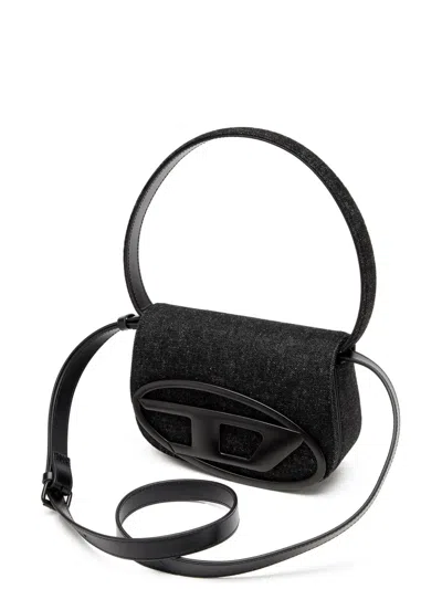 Diesel Women 1dr Leather Shoulder Bag In Black