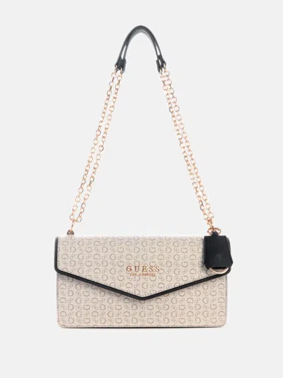 Guess Factory Kiran Logo Convertible Crossbody In Sand
