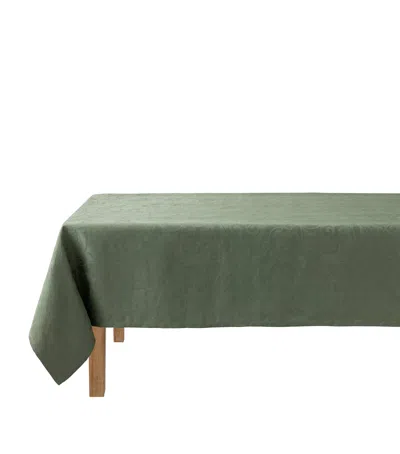 Le Jacquard Français Linen Tivoli Tablecloth In Green