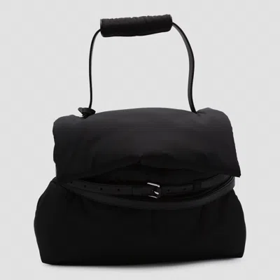 Moschino Black Leather Top Handle Bag