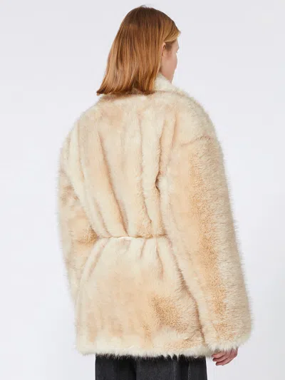 Sportmax "rosaria" Jacket In Ecofur In Brown