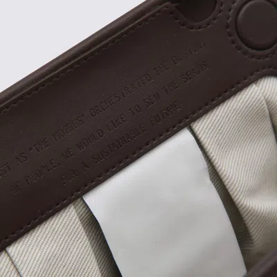 Themoirè Woven Clutch Bag Structured Frame In Black