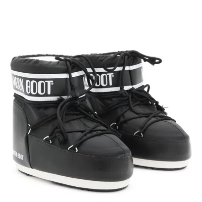 Moon Boot Black Icon Short Snow Boots In Black