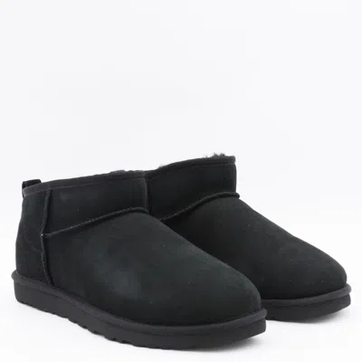 Ugg Classic Ultra Mini Ankle Boots In Black