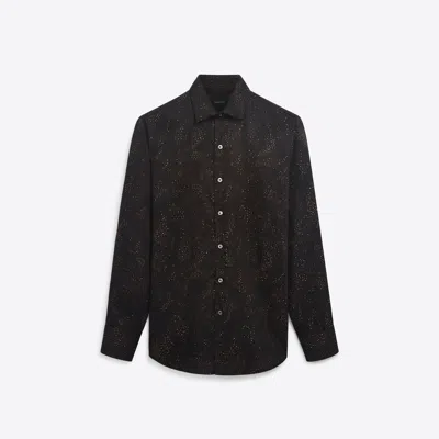Bugatchi Uomo Men's Paisley Speckled Print Cotton Shirt In Black