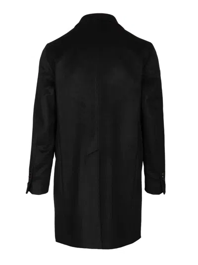 Tagliatore Cappotto Sfoderato 2 Petti Blu Bruce Lungo Lana Jackets Blue In Black