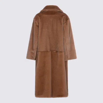 Antonelli Brown Tailored Coat With Structured Fit In Brown