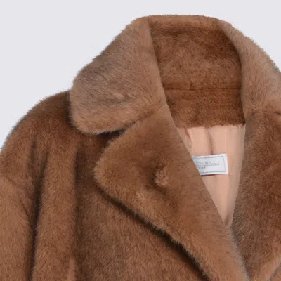 Antonelli Brown Tailored Coat With Structured Fit In Brown