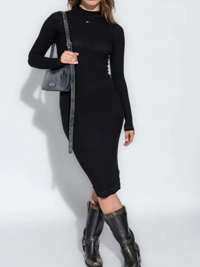 Diesel Dress "d-mokky-ls-microdiv" In Black