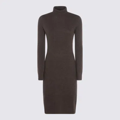 Mm6 Maison Margiela Brown Midi Dress In Brown