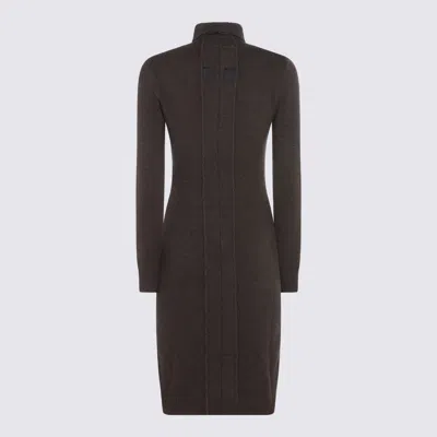 Mm6 Maison Margiela Brown Midi Dress In Brown