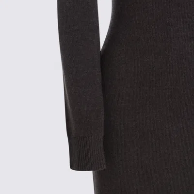 Mm6 Maison Margiela Brown Midi Dress In Brown