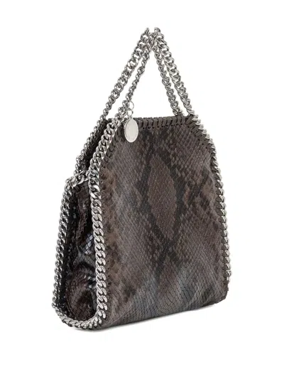 Stella Mccartney Falabella Tiny Shoulder Bag In Python Print Polyester In Brown